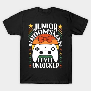 Junior Groomsman Level Unlocked Wedding Party T-Shirt